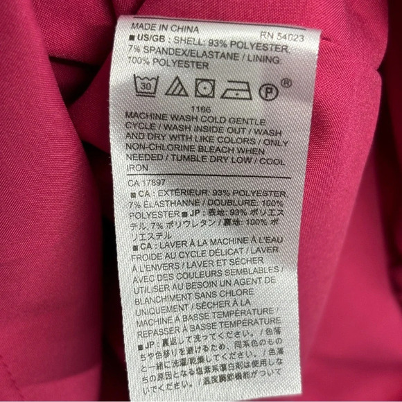 Banana Republic Sheath Pencil Dress Hot Pink 6 Tank Lasercut Floral Detail Midi - Picture 4 of 7